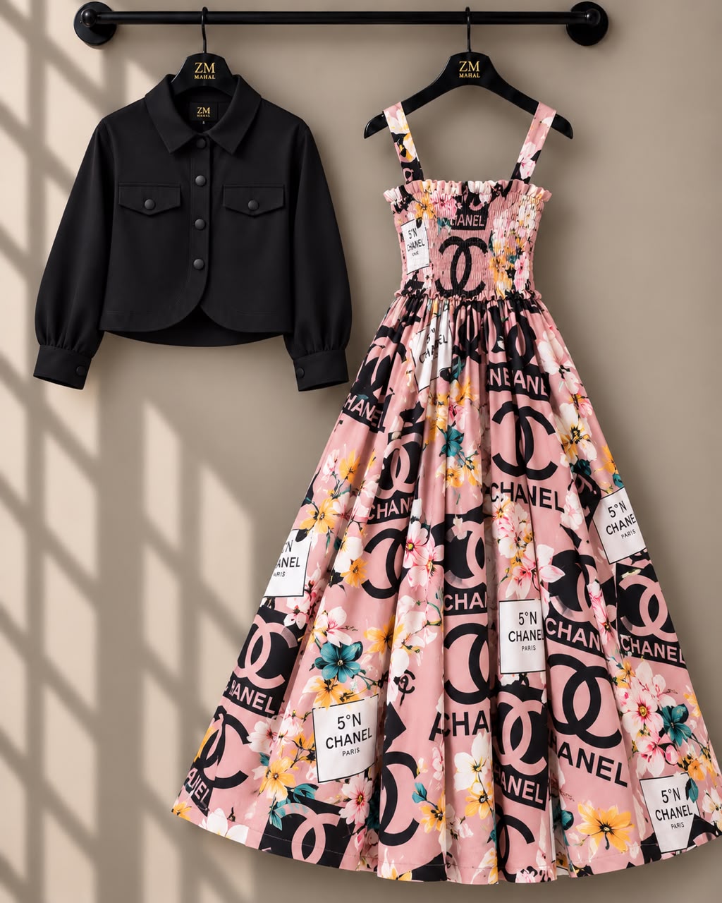 Mireya Turkish Smocked Maxi & Cropped Jacket Set | ZM-004