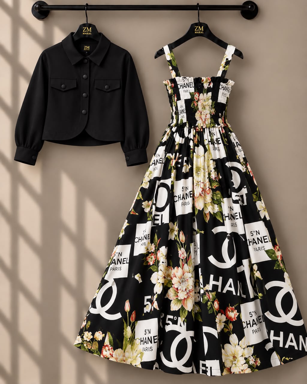 Mireya Turkish Smocked Maxi & Cropped Jacket Set | ZM-004
