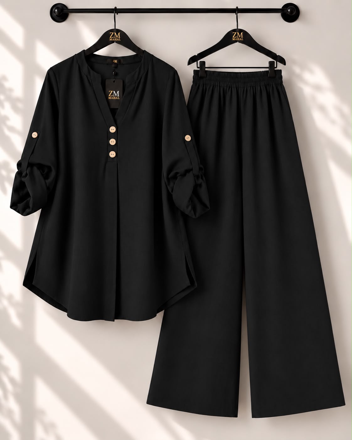 Solid Elara Co-Ord Set - Plum, M | AmalXpress