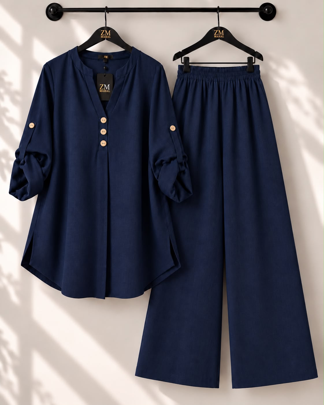 Solid Elara Co-Ord Set - Black, L | AmalXpress