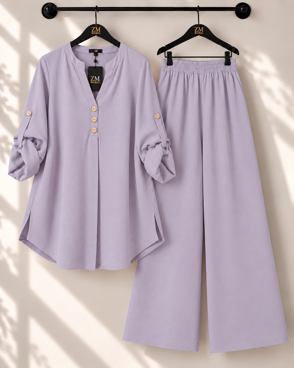 Solid Elara Co-Ord Set - Maroon, S | AmalXpress