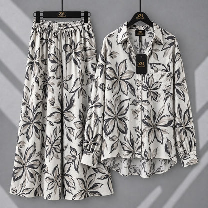 Western Korean Digital Print Co-Ord Set