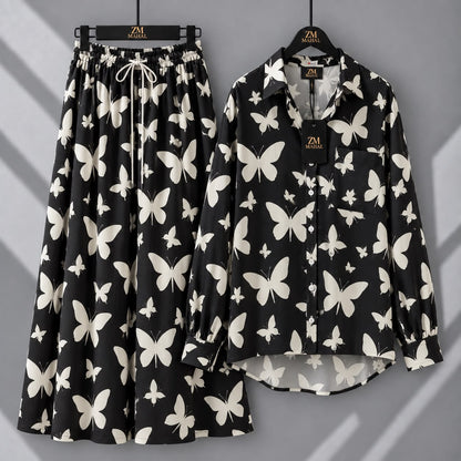 Western Korean Digital Print Co-Ord Set