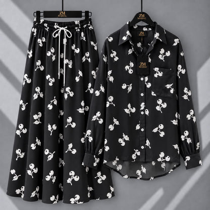 Western Korean Digital Print Co-Ord Set