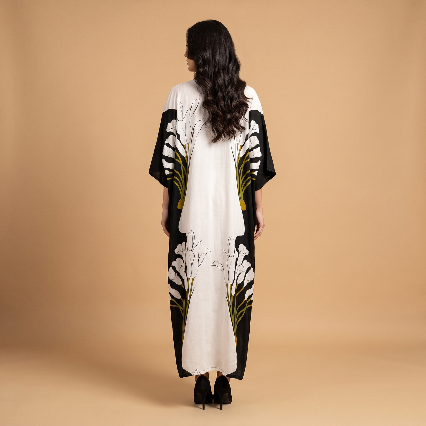 Zahr-e-Noor Floral Turkish Kaftan ZM-009