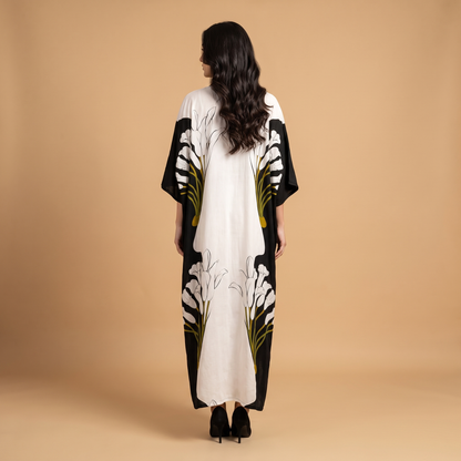 Zahr-e-Noor Floral Turkish Kaftan ZM-009