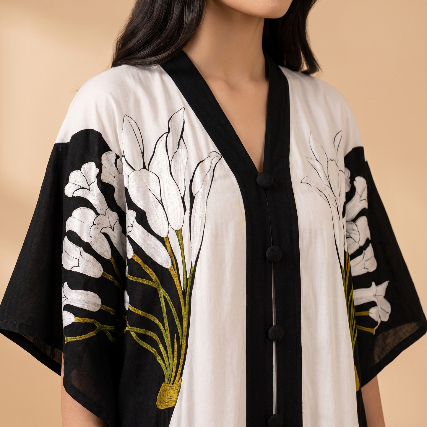 Zahr-e-Noor Floral Turkish Kaftan ZM-009