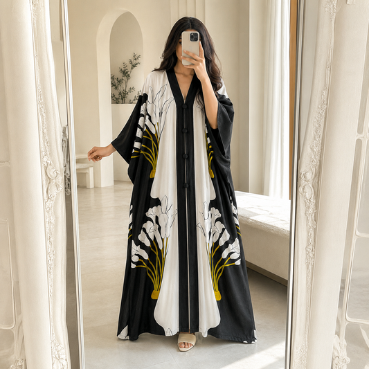 Zahr-e-Noor Floral Turkish Kaftan