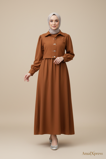 Copper Dress - AmalXpress