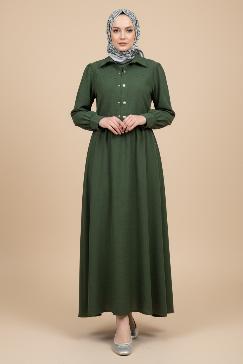 Green Dress Model