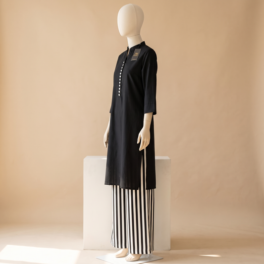 Midnight Stripe Elegance 2-Piece Set ⭐
