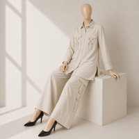 Luxury Textured Co-Ord Set – Premium Shirt & Cargo Trouser