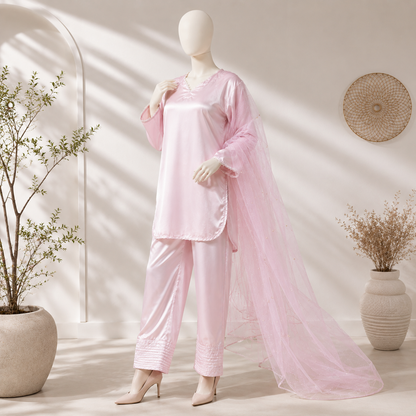 Korean Luxury  Silk 3 Piece Suit