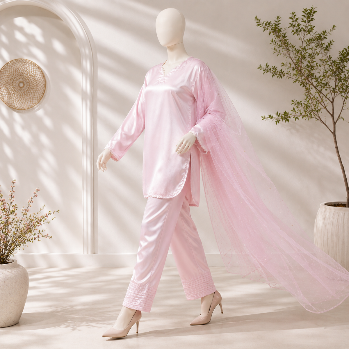 Korean Luxury  Silk 3 Piece Suit
