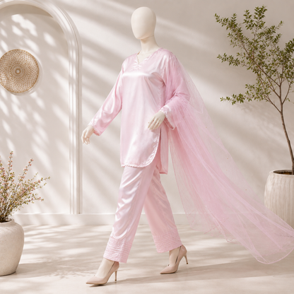 Korean Luxury  Silk 3 Piece Suit