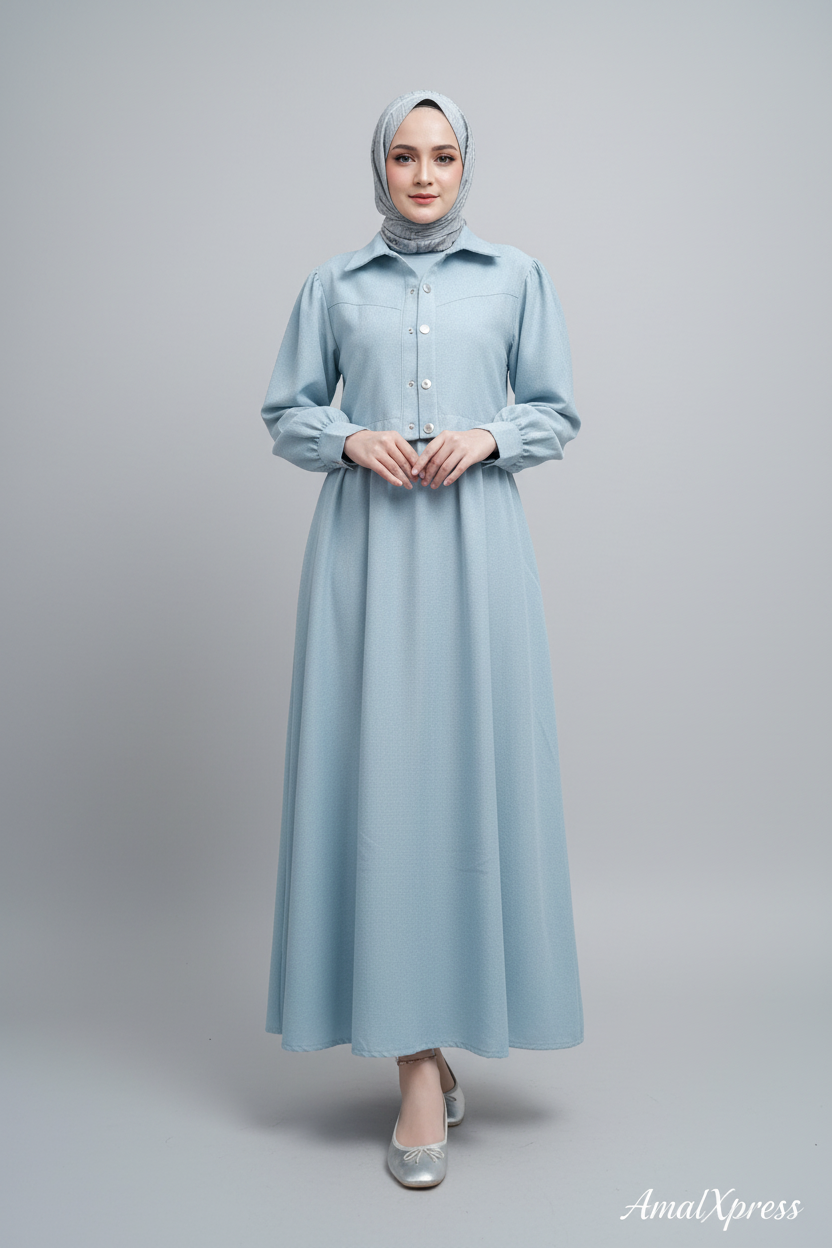 Sky Blue Dress - AmalXpress